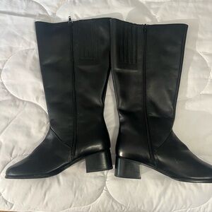 Sleek Black Heeled Boots